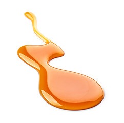 Image showing caramel sauce on white background