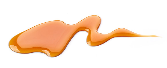 Image showing caramel sauce on white background