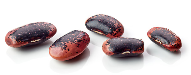 Image showing colorful beans on white background