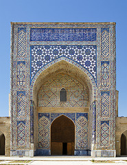 Image showing Arch portal of Kok Gumbaz mosque, Uzbekistan