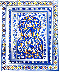 Image showing Wall painting of Kok Gumbaz mosque, Uzbekistan