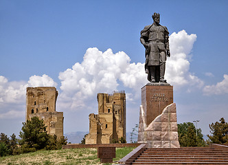 Image showing Statue of Timur in Shahrisabz, Uzbekistan