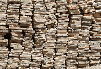 Image showing Roof tile stack