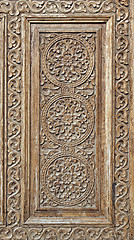 Image showing Traditional wood carving, Uzbekistan