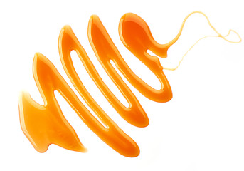 Image showing caramel sauce on white background