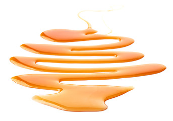 Image showing caramel sauce on white background