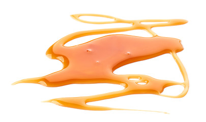 Image showing caramel sauce on white background