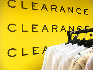 Image showing Clearance Sale Sign Banner for clothing shop