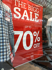 Image showing Mens fashion boutique Sale Sign 