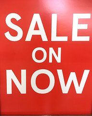 Image showing Sale On Now signage