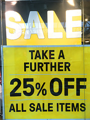 Image showing Sale sign in shop window