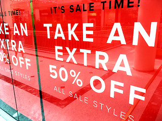 Image showing It\'s SALE /time banner sign