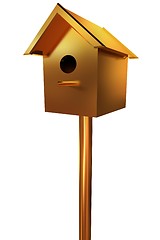 Image showing Golden nesting box. 3d illustration