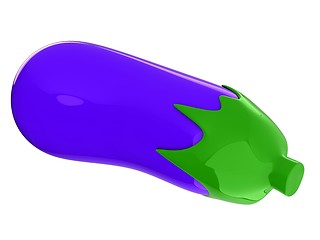 Image showing Eggplant icon. 3d illustration