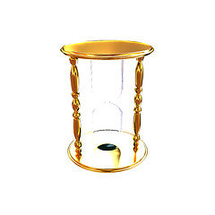 Image showing Golden Hourglass. 3d illustration