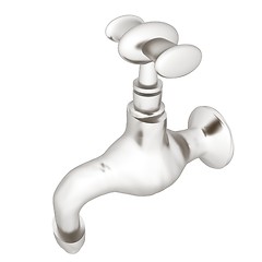 Image showing Metal water tap. 3d illustration