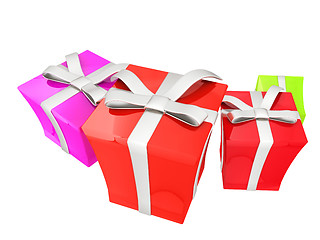 Image showing Gift boxes. 3d illustration