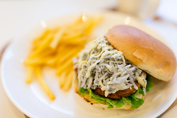 Image showing Fish burger
