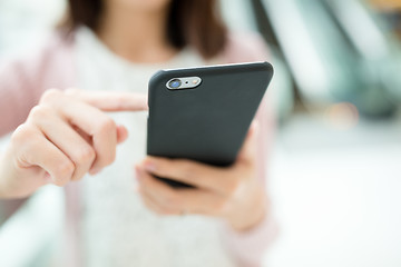 Image showing Woman hold with mobile phone