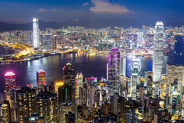 Image showing Hong Kong at night