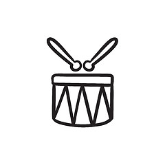 Image showing Circus drum sketch icon.