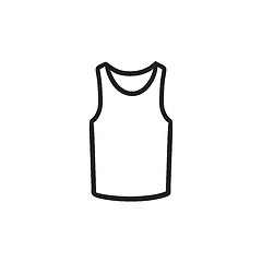 Image showing Male singlet sketch icon.