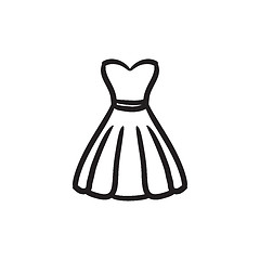 Image showing Dress sketch icon.