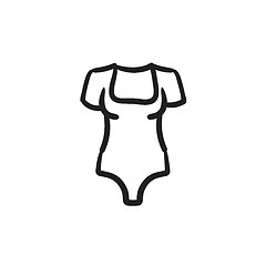 Image showing Bodysuit sketch icon.