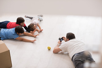 Image showing Photoshooting with kids models