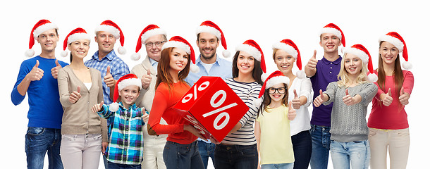 Image showing people with shopping bags at christmas sale