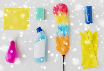 Image showing cleaning stuff on white background