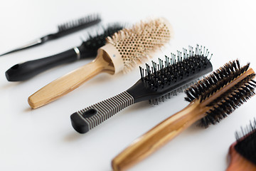 Image showing different hair brushes or combs