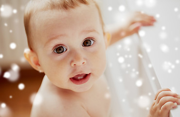 Image showing face of happy little baby boy or girl