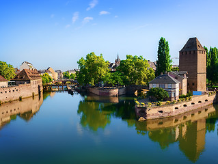 Image showing Covered bridge Pont Couverts