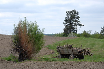 Image showing Old farm cart