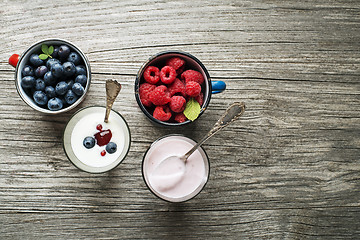 Image showing Yogurt fruit