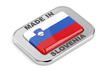 Image showing Silver badge, made in Slovenia