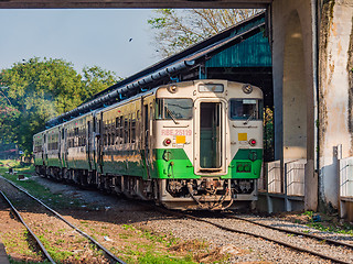 Image showing Commuter train at Yangon Central Railway Station