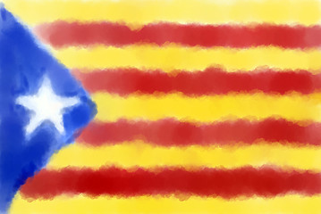 Image showing flag of catalonia