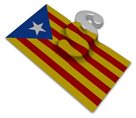 Image showing flag of catalonia and paragraph symbol - 3d illustration