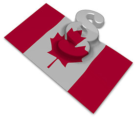 Image showing canada flag and paragraph symbol - 3d illustration