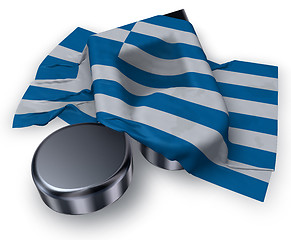 Image showing music note and flag of greece - 3d rendering