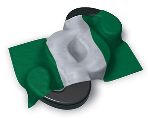 Image showing flag of nigeria and paragraph symbol - 3d illustration