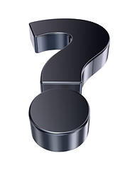 Image showing metal question mark on white background - 3d rendering