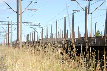 Image showing Electrical train wires