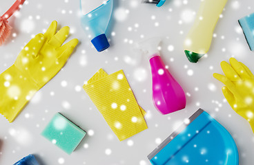 Image showing cleaning stuff on white background