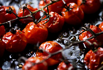 Image showing Small red oven-baked tomatoes