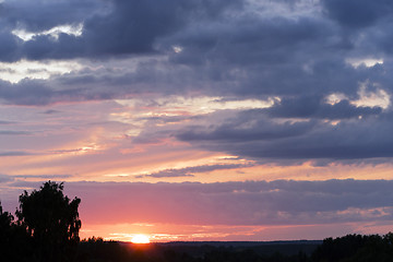 Image showing Sunset sky