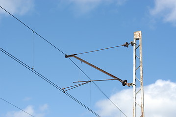 Image showing Electrical train wires