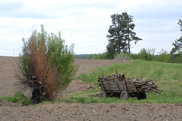 Image showing Old farm cart